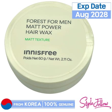 [INNISFREE] Forest For Men Matt Power Haarwax 60g 1pc + Sample Gifts beige
