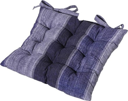 Madison Zitkussen Denim Stripe 46x46 cm blauw TOSCF365