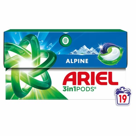 Ariel - 3in1 Wasmiddel Pods Alpine - 4 x 19 stuks - Voordeelverpakking