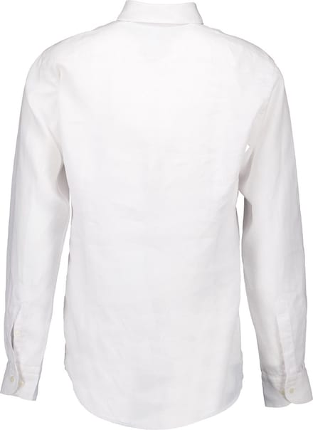 Eton Overhemd Lightweight Albini Linnen Garment Washed Wit / male