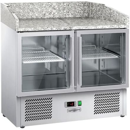 GGM Gastro Pizzakühltisch ECO - 935x700mm - mit 2 Glastüren