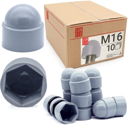 LUN FIX - Schroefkap - Zeskant Dekking - M16 - 10 Stuks - Beschermkappen