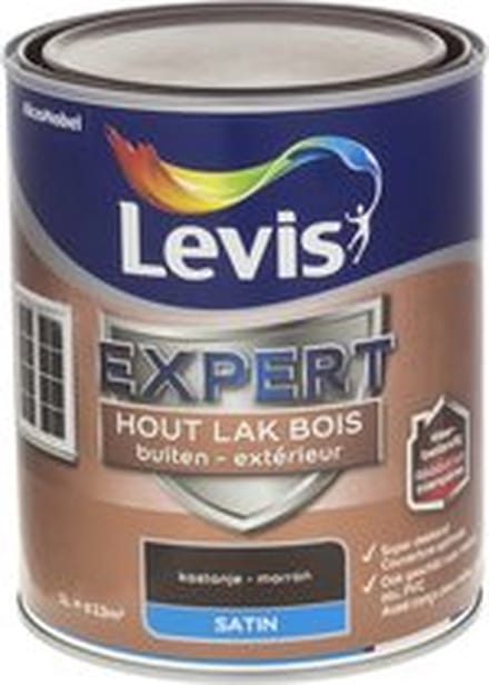 Levis - Expert Hout Lak Buiten Satin - Kastanje - 1 L