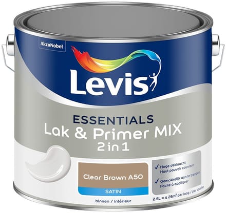 Levis - Essentials Lak & Primer Mix - Clear Brown A50 - Mengverf - 2,5 L
