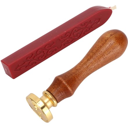 Kit Tampon Cire Motif Clair Simplicité DIY Kit de Scellage Classique pour Enveloppes Invitations rouge vin