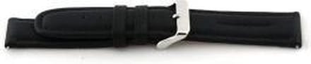 Horlogeband Universeel F180 Leder Zwart 18mm