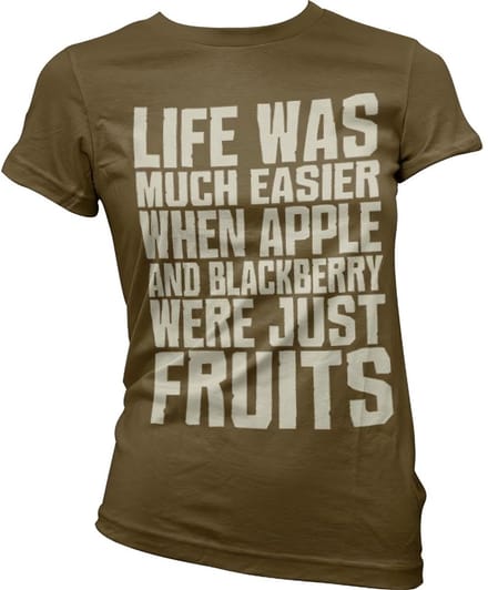 Hybris Life Was Easier... Girly T-shirt voor dames, bruin