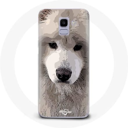 Coque pour Samsung Galaxy A8 2018 Samoyède Gris Race de chiens