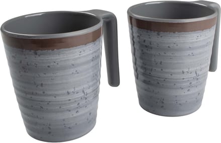 Bo-Camp - Mok - Halo - L - Melamine - 4 Stuks - Grijs