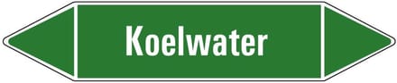Koelwater leidingmarkering op vel 75 x 17 mm - 8 per vel