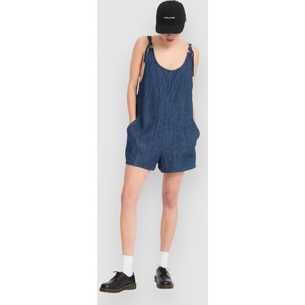 Volcom Lived In Short Rompr Jumpsuit blauw