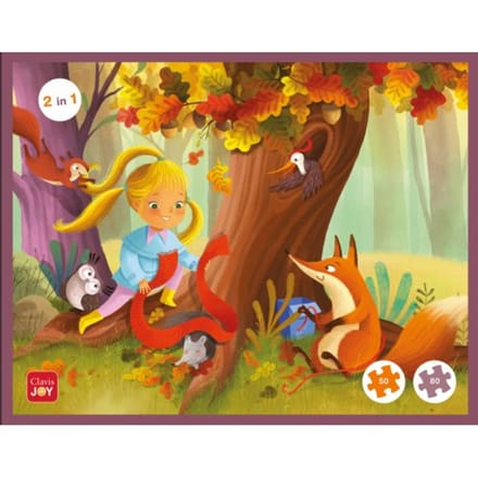 Clavis Joy Pippa en de vermiste egel - 2-in-1 puzzel voor 4+ jaar