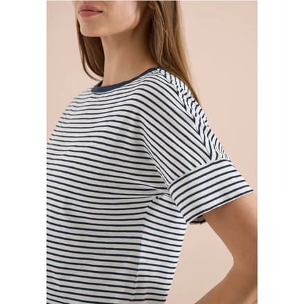 Shirt met ronde hals en strepen
