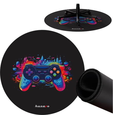 Mat voor Gaming Huzaro Floormat 7.0 Zwart Rubber