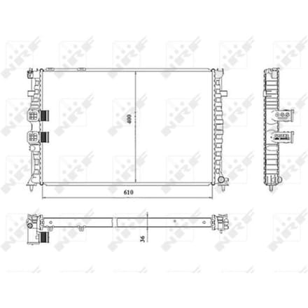 Radiator, motorkoeling NRF 50468