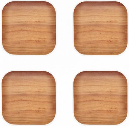 Zak!Designs Osmos Onderzetter - 10 x 10 x 1,1 cm - Set van 4 stuks - Beach/white