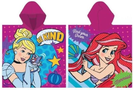 Disney Princess poncho - 55 x 110 cm - paars