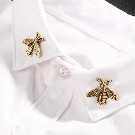 Bij Broche - Vintage Pin voor Kleding - Bij Speld - 2 Stuks
