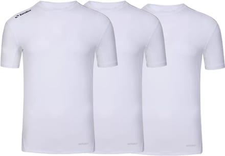 3-Pack Sondico compressie korte mouw sportshirt - heren - Wit - maat M