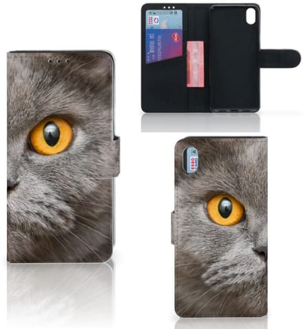 Book Case voor Telefoonhoesje met Pasjes Xiaomi Redmi 7A Britse Korthaar