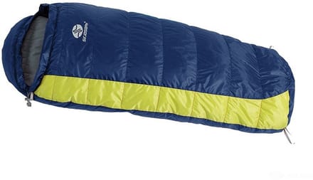 SirJoseph mummyslaapzak voor kinderen Kiki Basic 85 - links 85 cm - Navy met Lime