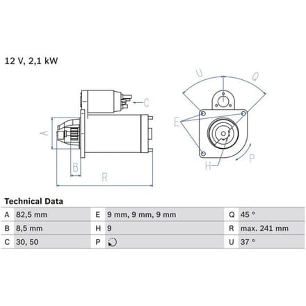 Startmotor BOSCH 0 986 018 900