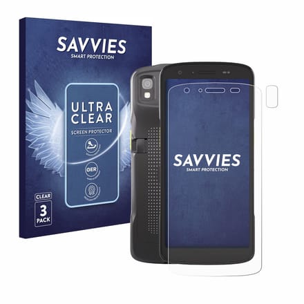 Savvies - Screenprotector voor Zebra TC27 (Voor+Camera) - Folie Beschermfolie transparant 6 Stuks