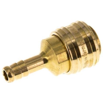 Messing DN 7.2 (Euro) Luchtkoppeling Snelkoppeling 8 mm Slangpilaar Double Shut-Off
