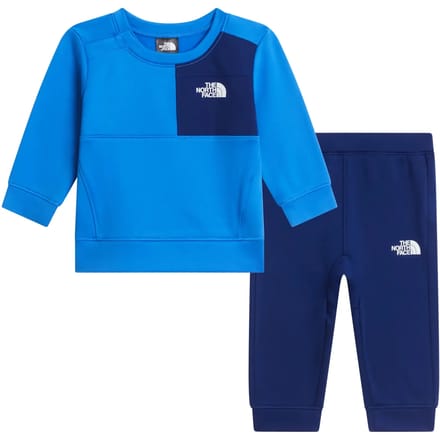 The North Face Performance Poly Crew Tracksuit Infant - Blauw - Kind, Blauw 6-12M