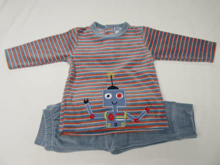 Wiplala - Jen & James - Pyjama - Streep - Robot - 1 jaar 80