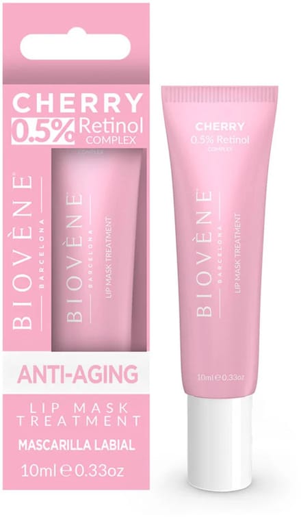 Biovene lipmasker anti-veroudering - 0,5% retinol - cherry kersen - 10ml - lipbalsem
