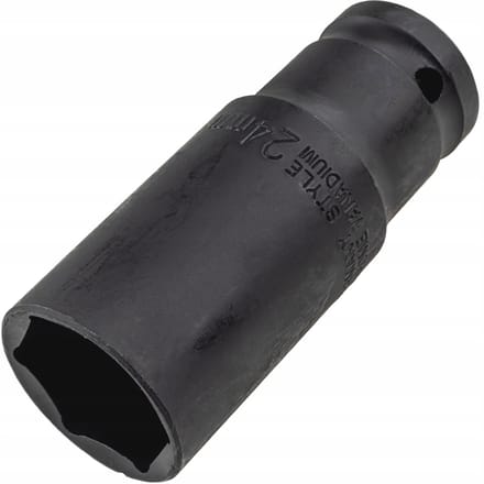 Slagdoppensleutel 1/2" 24mm Lang 78mm CR-MO 6-kant