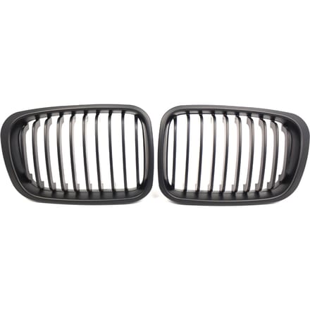 voor BMW E46 3 Serie 4-deurs 1998-2001 2 stuks matzwarte frontgrille gray