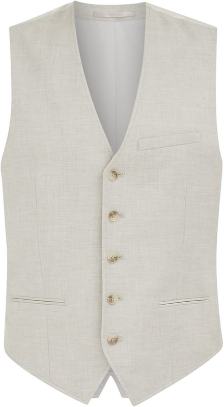 WE Fashion Heren slim fit gilet met structuur