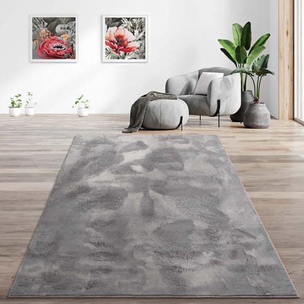 Laagpolig vloerkleed - Svea donkergrijs 60x90