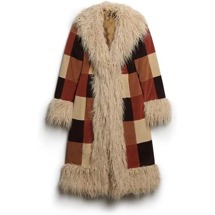 Superdry - Lange hippiejas met patchwork - Dames - Buitenjassen