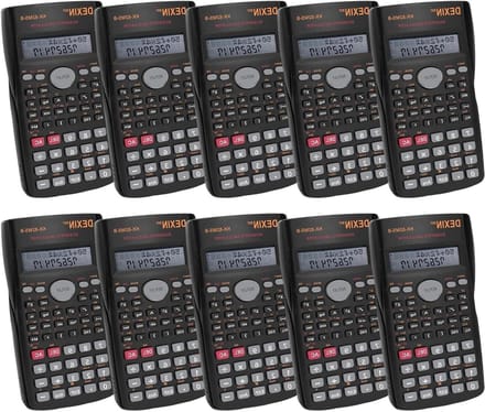 10 Pack Engineering Scientific Calculator, 2-Line Display Functie Calculator, Wiskunde Calculator Ideaal voor Student Leraar Middelbare School, College en Kantoren