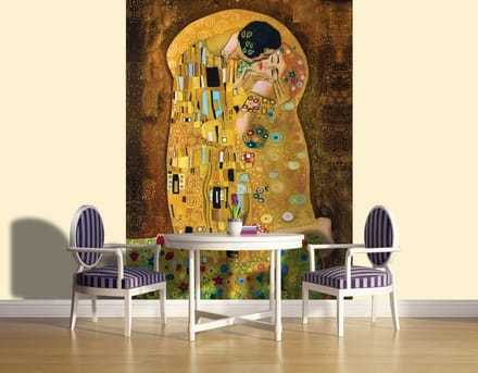 Abstract gold wallcovering