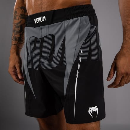 Venum Adrenaline Fightshorts Zwart Zilver Grijs - S
