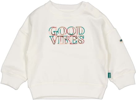 B.E.S.S. baby meisjes Sweater Good Vibes Off White maat 68