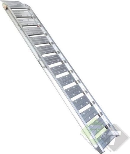Oprijplaat aluminium, 180 x 34.5 x 6 cm, Max belasting 400KG, Per set