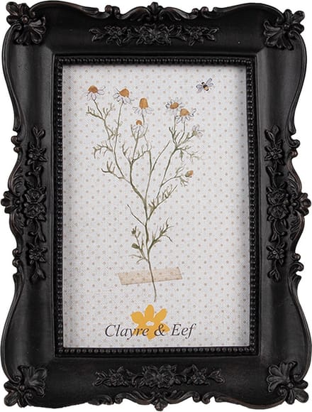 Clayre & Eef Fotolijst 10x15 cm Zwart Polyresin