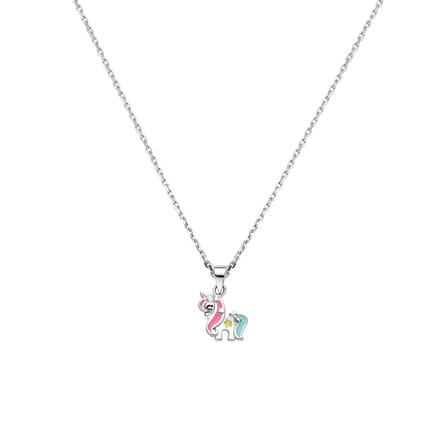 Collier emaille eenhoorn 36 + 4 cm