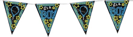 Paper Dreams Vlaggenlijn It's A Boy! 10 Meter Blauw/zwart