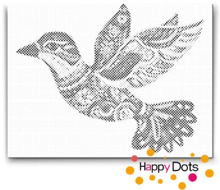 HappyDots DOT Painting Mandala Dieren 09 - Vogel - 40x50cm