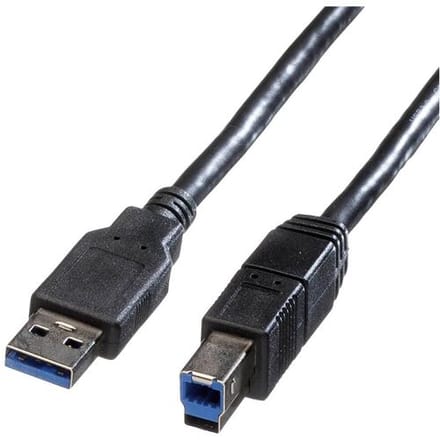 ROLINE USB 3.2 Gen 1 kabel, type A-B, zwart, 1,8 m