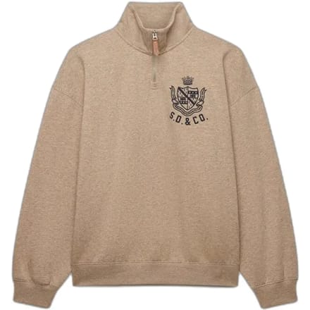 Dames sweatshirt met halve rits Superdry Country Club