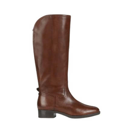 Geox D Felicity Lederen Dames Bruine Laarzen