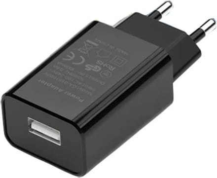 DrPhone LS5 USB Wandlader 5W - 5V/1A Thuislader - Met Beveiliging - Universele Oplader - Zwart