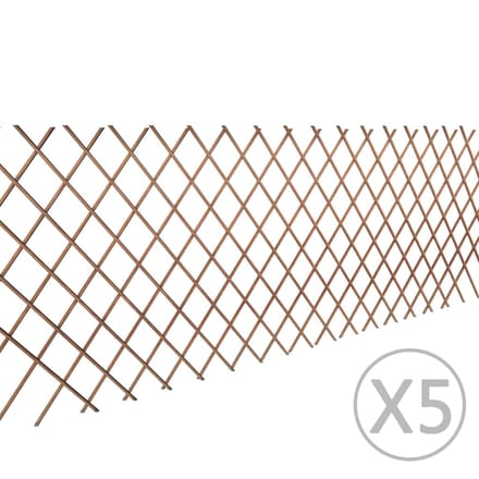 vidaXL - Tuinlatwerk - 5 - st - 180x90 - cm - wilg